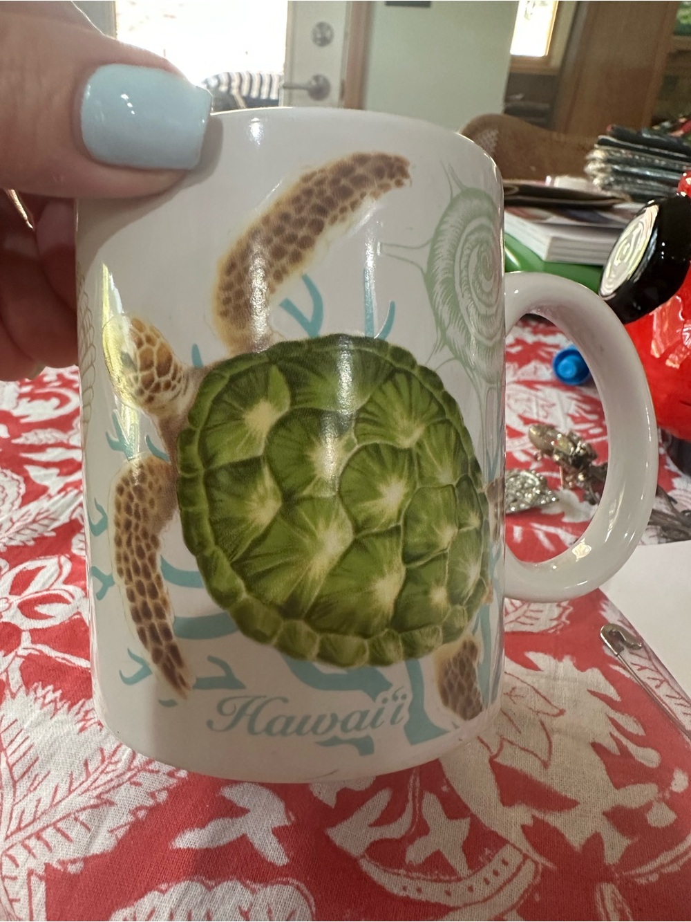 Hawaii Green Sea Turtle Ceramic Mug - Unbranded
